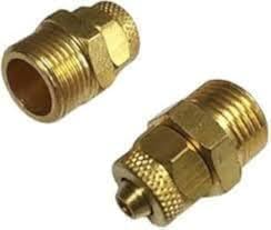 3/8" BSP male thread x 8mm outer diameter hose Brass straight PU Connector assembly - 3 Nos