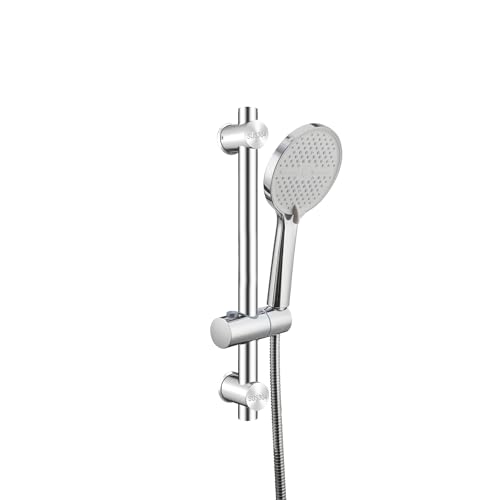 42CM Shower Riser Rail Kit Adjustable Shower Slide Bar with 5-Function Handheld Shower Head and 150CM Shower Hose SUS304 Stainless Steel Shower Holder Bracket Polished Finish