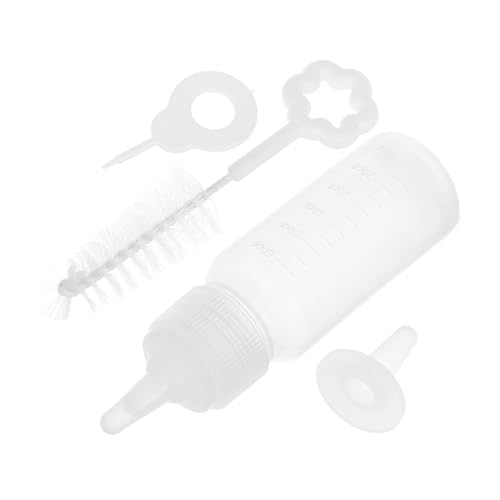 HANABASS 4 Sets Pet Nursing Bottle Set Dog Cat Feeding Milk Bottle Scale Lightweight and Portable for Small Animals