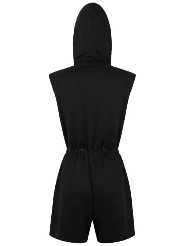 Romper mujer sudadera cortos de estilo atlético con cremallera frontal 2