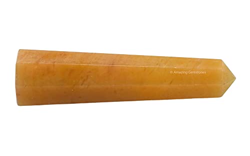 Image of Amazing Gemstone Yellow Aventurine Crystal Towers - Natural Healing Crystal Point Obelisk for Reiki Healing and Crystal Grid (2 inch to 3 inch Inch)