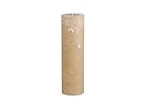 Chic Antique Macon rustikale Stumpenkerze versch.Farben und Größen Kerze Antik NEU Altarkerzen 100 % Paraffin lange Brenndauer (Honig, 35x10 cm)