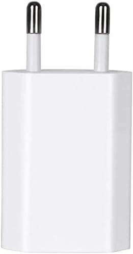 2 Pin European USB Power Adapter EU Plug Wall Charger Travel Adapter Shaver Plug, 2 Round EU Plug USB Converter Charging Port wall Adaptor 100-240V AC  2 Round Pin USB EU Travel Charger Adapter
