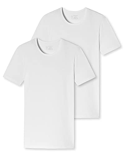 Schiesser 95/5 haut de gamme lot de 2 t-shirts blancs XXL en coton stretch