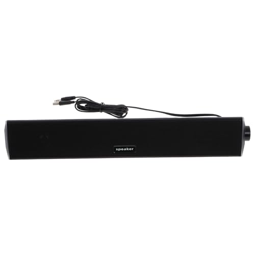 CLISPEED Barra de Sonido para PC con Inalámbrica por Cable USB Altavoz RGB con Subwoofer Integrado y Control Táctil para Escritorio Portátil