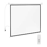 Fromm & Starck Écran De Projection Motorisé Vidéoprojecteur Home Cinéma Maison Toile Motorisée Suspendu Star_RS90E43_01 (189 x 143 cm, Diagonale 90 Pouces, Télécommande, 4:3, Montage Mur/Plafond)