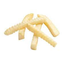 Simplot Sun Crop Extra Large Fancy Crinkle Cut Potato French Fry, 5 Pound -- 6 per case.