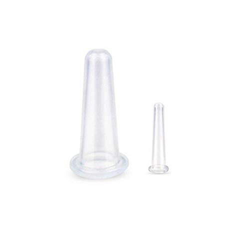 Set De 4 Ventouses Visage En Silicone - Massages Visage Et Yeux, 2 Grandes Et 2 Petites Pour Soins De La Peau