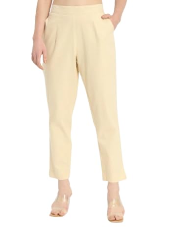 Regular Fit Casual Cotton Women Trousers Pants Formal Office-picture-30