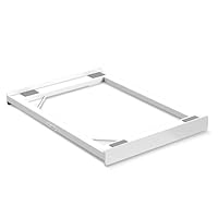Meliconi Torre Slim L45, Kit di Sovrapposizione Lavatrice Asciugatrice Universale per ELETTRODOMESTICI SLIM, premontato, Cinghia di Sicurezza con Fibbia in Metallo Inclusa, Portata 250 Kg, Bianco