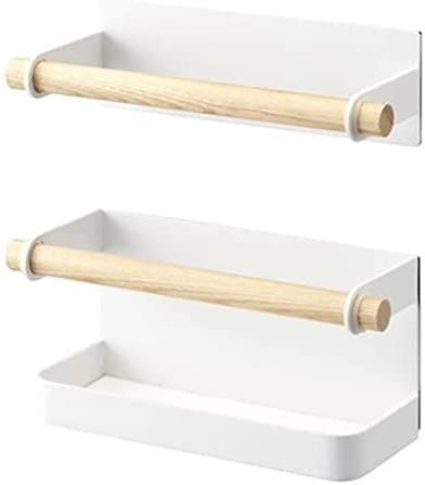 Porte-parapluies magnétique en fer et bois de style nordique pour couloir