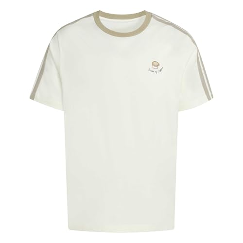 adidas Uomo Lux Coffee Cafe Cup Graphic T-Shirt, Off White, XL