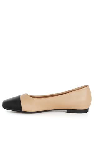 City Chic Women's Flat - Wide Fit Ebony Ballet4