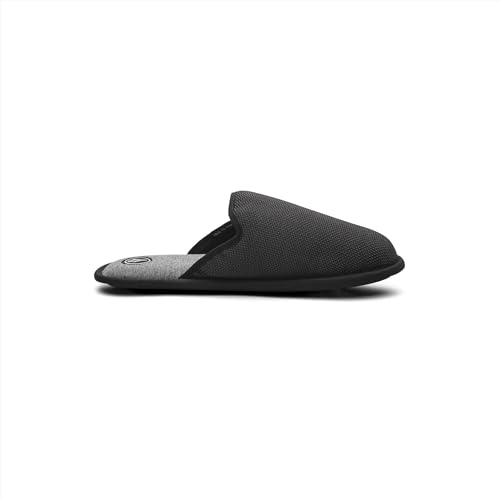Image of Volcom Men's Recliner Slide Sandals - Comfort Foam Footbed, Water-Friendly Nubuck Strap Slides, Black Grey, L