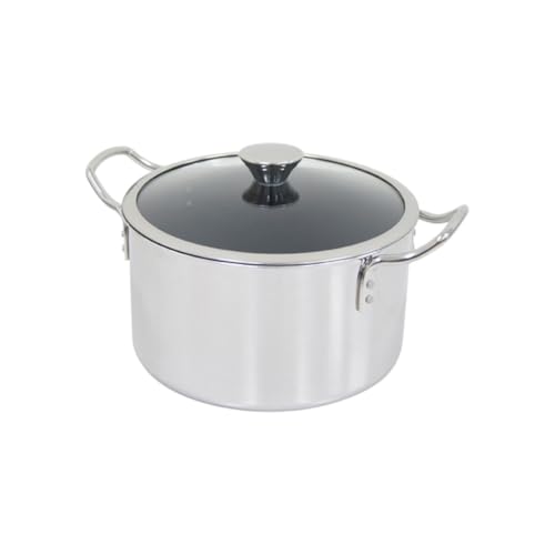 IHデュオ両手鍋22cm IH対応 鍋 両手鍋 22cm 蓋付き ガラス蓋 調理器具 キッチン用品 キッチン ステンレス アルミニウム 日本製 新潟