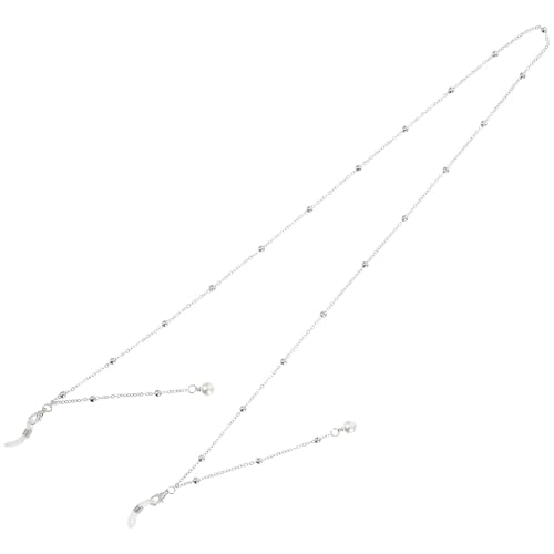 POPETPOP Metal Eyeglasses Chain for Women, Silver Multi-function Sunglasses Cord, Fashionable Retro Eyewear Strap Suitable for Daily Use and Outdoor Activities