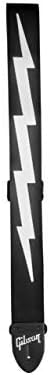 Gibson Lightning Bolt Seatbelt Guitar Strap, Black