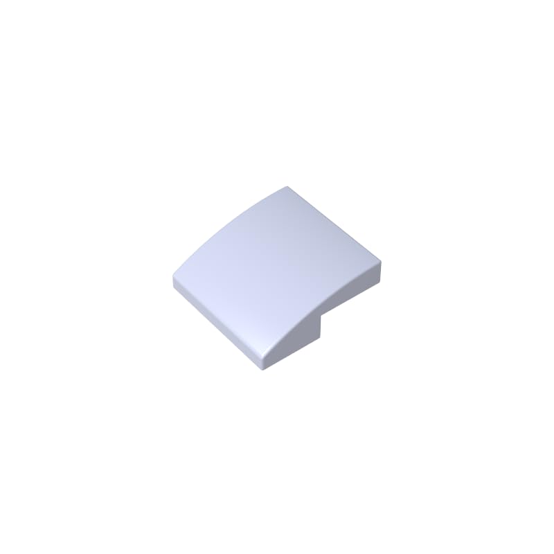 15068 Arched Brick Slope Curved 2x2x2/3 50 Pieces GDS-659 Compatible with Lego Building Blocks Color:light blue gray