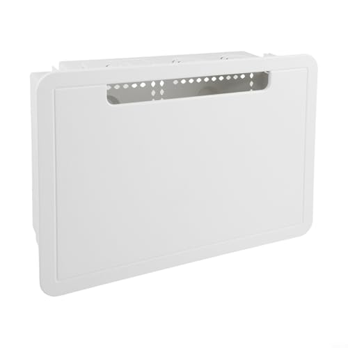 babominimer TV-Einbaubox 9 Zoll für Wandkabelmanagement mit Niederspannungsgehäuse, Bolzenkompatible Wandbox für Netzwerksteckdose und TV-Ausgang, Weiß