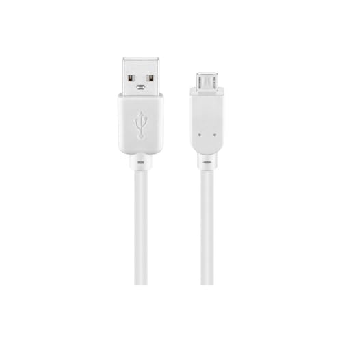 Goobay 96191 USB A auf Micro USB B Kabel 0,3m / Handykabel 480 Mbits / Ladekabel USB 2.0 zu Micro USB Type B Stecker Adapterkabel / Kupferleiter / Weiß / 0,3 Meter Goobay 96191 USB A auf Micro USB B Kabel 0,3m / Handykabel 480 Mbits / Ladekabel USB 2.0 zu Micro USB Type B Stecker Adapterkabel / Kupferleiter / Weiß / 0,3 Meter