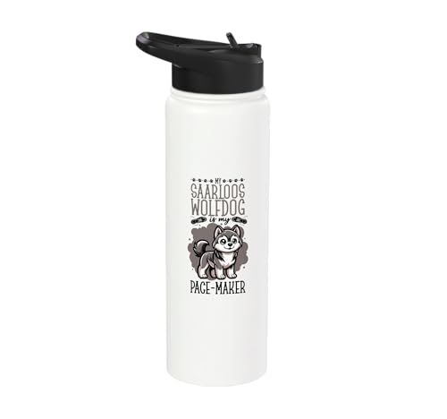 Running with Saarloos wolfdog Stainless Steel Insulated Water Bottle