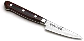 Yoshihiro VG-10 16 Layer Hammered Damascus Stainless Steel Paring Utility Knife (3.2'' (80mm))