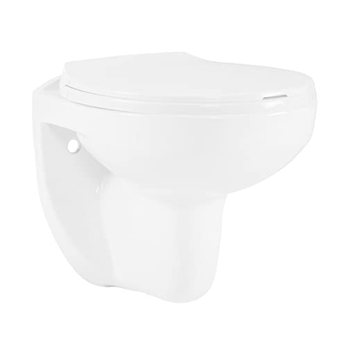 Barclay Elongated Wall Hung Toilet Bowl Only In Glossy White