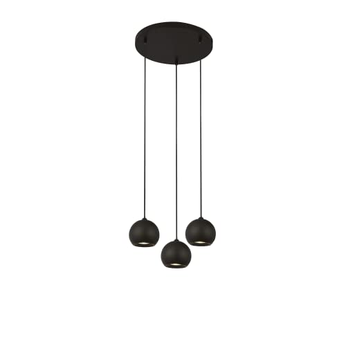 Searchlight Lighting - Searchlight Eindhoven 3 Light Matt Black Mu Lighti Drop Pendelleuchte