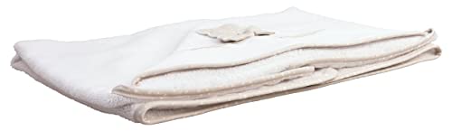 Sortie de Bain en Éponge de Coton Filet | Douceur Durable et Broderie Aïda