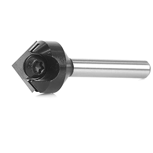 Fraise ruter bit simple flûte carbure 90° avec queue de 1/4" pour usinage géométrique - 6