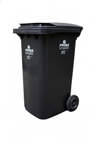 Image of Prima Plastic Manual-Lift Garbage Waste Dustbin with Wheels 240 Ltr Assorted