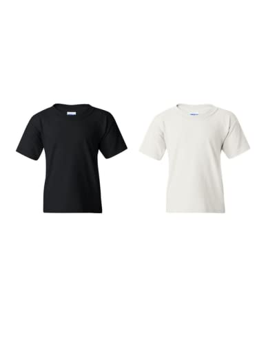 Gildan Kids' 2-Pack Shirt Black/White - Main Image