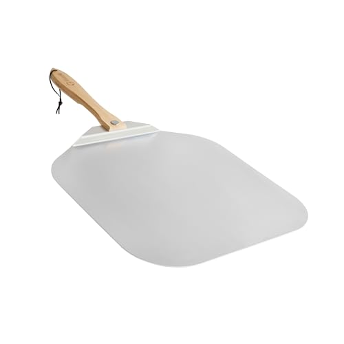 Image of Chef Pomodoro Aluminum Metal Pizza Peel 18 Inch, Foldable Wood Handle