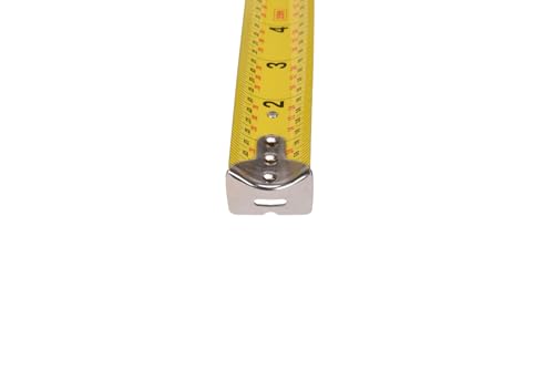 Image of Century Drill & Tool 72825 Big Blue Tape Measure, 25' | Positive blade lock, high-impact chrome case, belt clip, large easy-to-read fractional markings