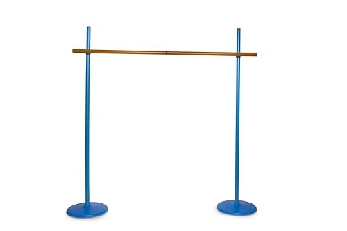 BS Toys Hindernisparcours Kinder – Verstellbare Hürden für Springen & Parkour – Sport & Bewegung ab 4 Jahren – Indoor & Outdoor Spiel – Trainingsset für Kinder – Blau (102x2x56 cm)