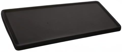 Plato para sushi de cerámica negro rectangular miniatura 10