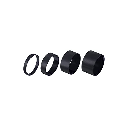 BBB Cycling Matt Black Aluminium Spacers Ultra Lightweight Unique Design Set of 4 Spacers 1.1/8” LightSpace Headset BHP-36