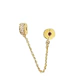 WEIMU Golden Charms - Abalorio de plata de ley 925 para pulsera y collar, regalo para mujer, m, Plata de ley, Circonita cúbica