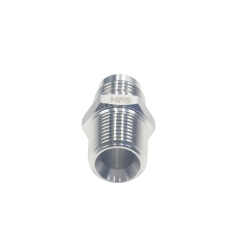 Image of HFS(R) 4PCS, 3 /8 inch NPT Male to 3 /8 inch SAE Male Flare Tubing Adapter Hose Connector Pipe Fittings 304 Stainless Steel