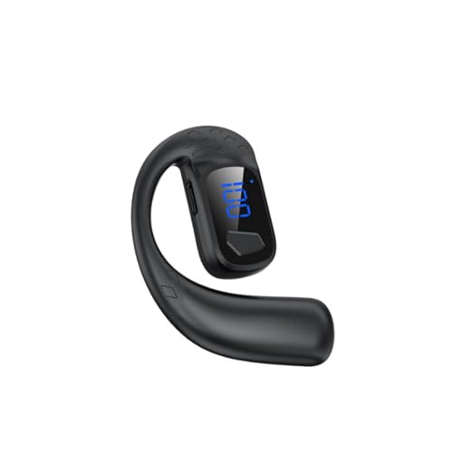 Image of Open Ear Bluetooth Headphones,Single Earpiece with Noise Canceling Mic,BT 5.4 Ear Hook Wireless Earbuds, 26 Hours Playtime LED Display Sports Bone Conduction Ear Buds for Running /Workout /Driving