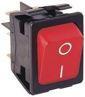 C6050ALBB-1197W Switch, Rocker, DPST, 20A, 277VAC, Black