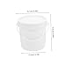 PRETYZOOM 5Pcs Sealing Water Bucket Portable Plastic Water Pail with Handle Lid Capacity for Home Agriculture Industry Use Leak Multipurpose Storage