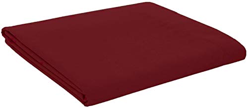 British Home Bedding Draps de lit en percale de polycoton uni (Burgandi, King size) Cover