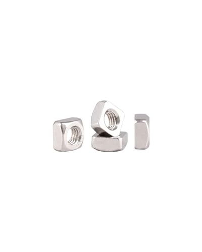 Image of M4-0.7 Square Nuts - IMScrews 304 Stainless Steel Square Nuts - Durable Fasteners for Home Repairs and Professional Engineering Pack of 100