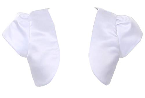 Dreamer P Big Girls' Cap Sleeve Half Satin Flower Girl Communion Bolero Jacket Cover White 14 (G10G6)