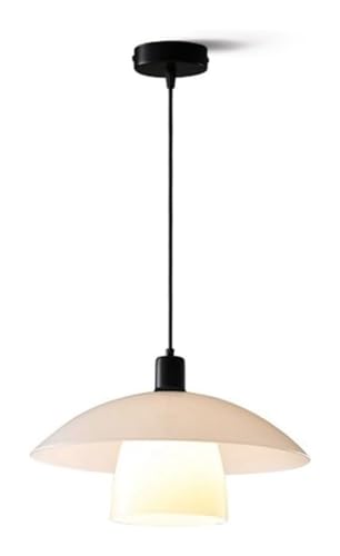 Suspension LED soucoupe avec abat-jour opale anti-éblouissement pour un éclairage homogène