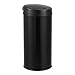 Pattumiera Automatica 42 L, Bidone Cilindrico in Acciaio Inox (AxØ) 68 x 30,5 cm Coperchio con Sensore di Movimento e Display a LED, Apertura Ampia - Nero