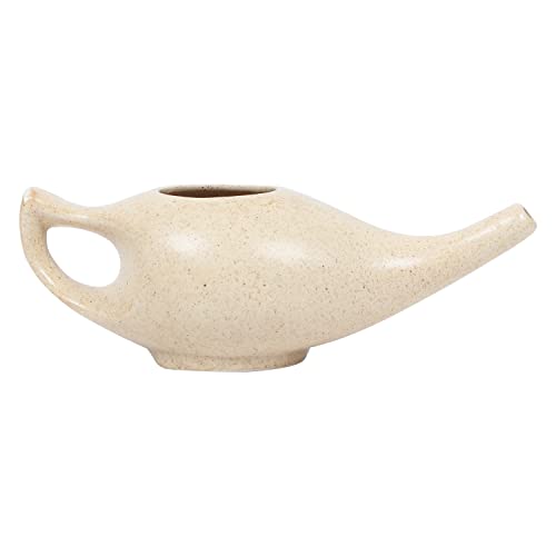 Wholelifeobjects Durable Porcelain Ceramic Neti Pot Hold 230 Ml Water Comfortable Grip | Microwave And Dishwasher Safe Eco Friendly Natural Treatment For Sinus And Congestion (Brown Matt) #TOP1