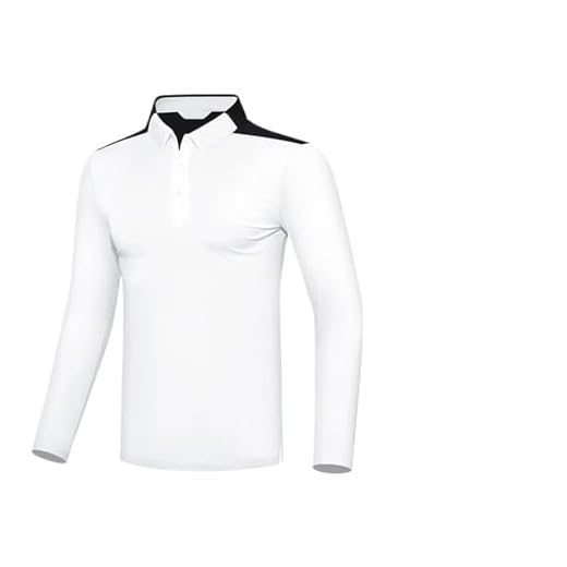 UBOHUZ Golf Training T-Shirts for Men, Team Clothing, Long Sleeve Polo Shirt for Men, white, 4XL