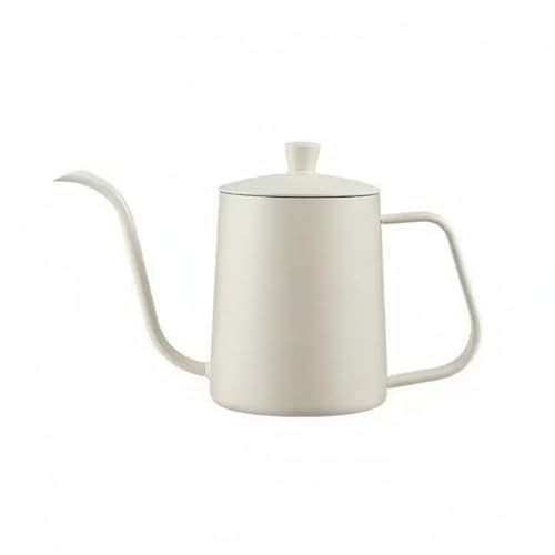 Image of OJIVA Thickened Body Stainless Steel Gooseneck Kettle Lid Included Mini Coffee Dripper Pot Precise Pouring Long Spout Coffee Kettle Rust Resistant for Home Cafe, Manual Brewing, 600ML, 201 W Lid W